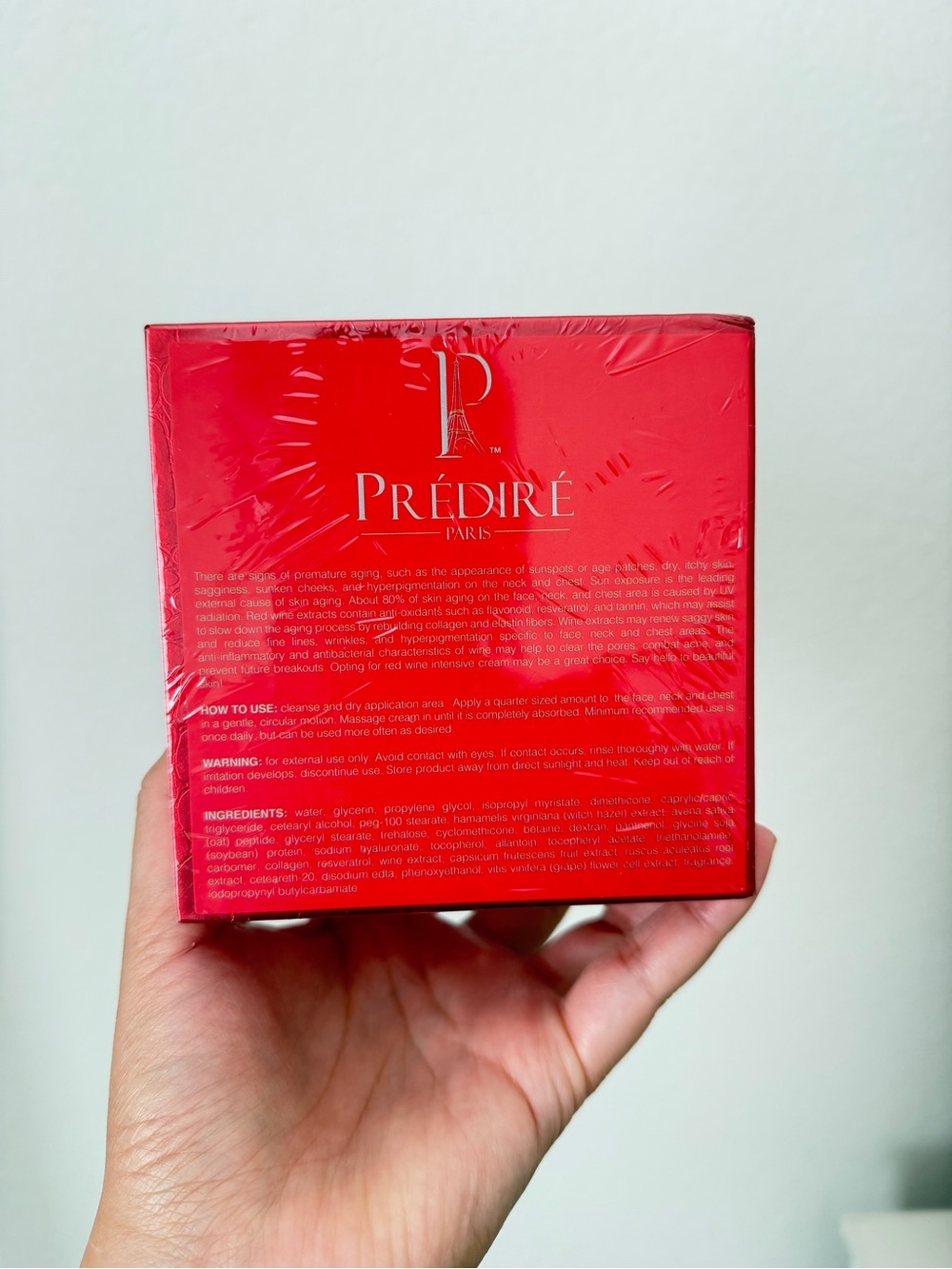 Red Wine Intensive Cream for Face, Neck & Chest - Red - Picture 2 of 3
